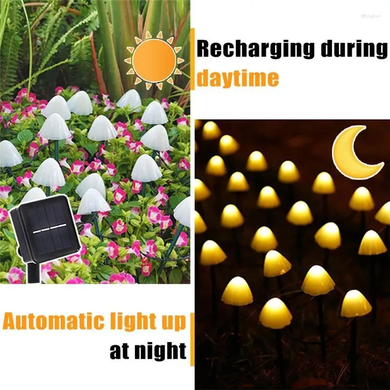 Garden Decorations String Lights Yard Decor Mushroom Fashion Ornament Outdoor