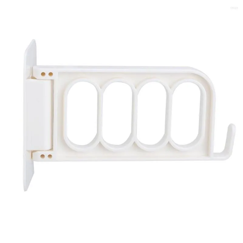 Hangers 4Hole Clothes Hanger Wall Mounted Dryer Punch-free Adhesive Laundry Rack Beige