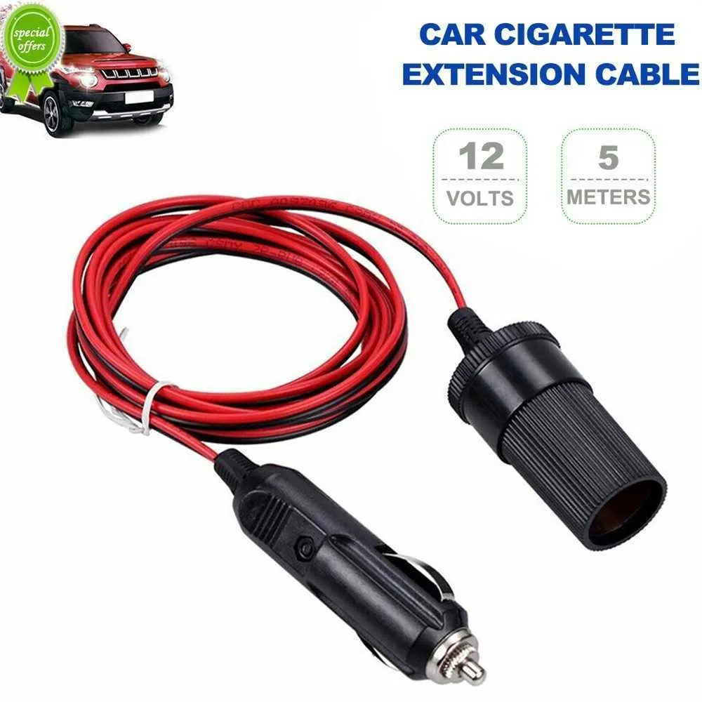 Neue PorLight Steckdose Adapter Verlängerungskabel Stecker Verlängerungskabel Auto Zigarettenanzünder Adapter Buchse Ladegerät Blei 2 Mt/5 Mt