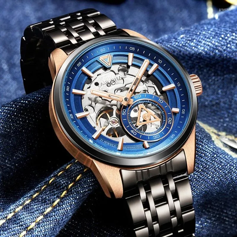 Polshorloges Topmerk Mark Mark Fairwhale Luxe Automatisch mechanisch horloges Men Fashion Buiness Waterdichte Tourbillon PolsWatch Man Reloj