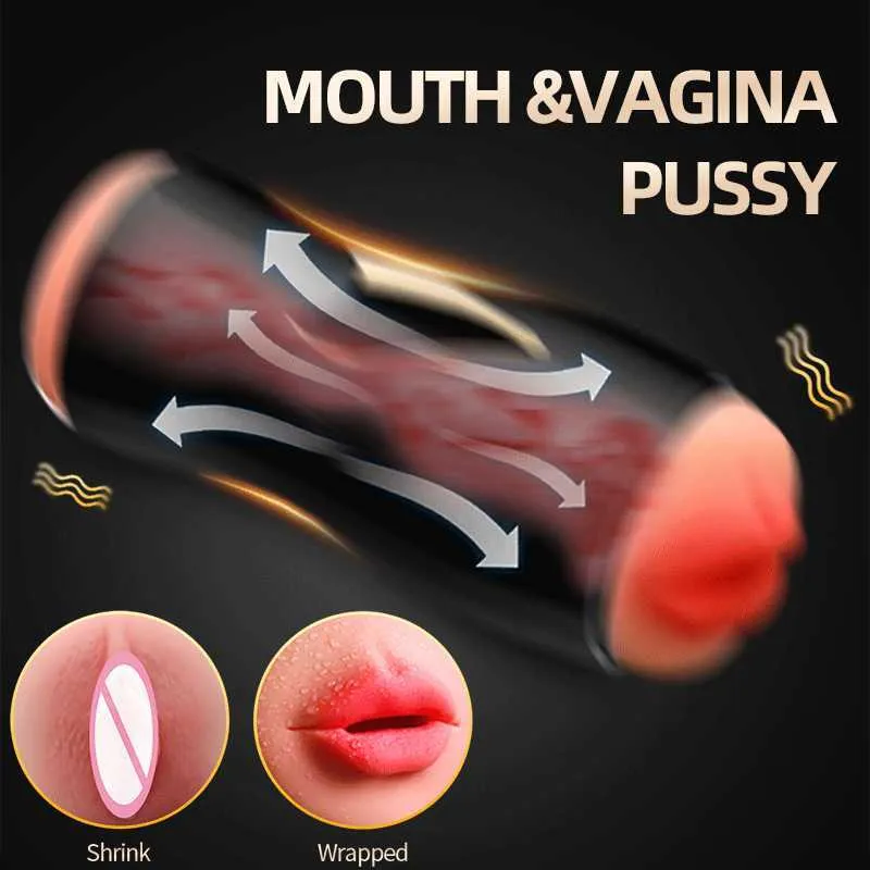 mężczyźni masturbują męskie masturbacja masturbacja kubek seksualny Pochwa Pochwę prawdziwą kieszeń cipki 10 tryb wibrujący masturbatorów maszyna dla