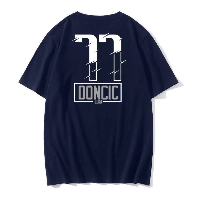 T-shirt da uomo 2021 street fashion basket fan star Doncic T-shirt in cotone a maniche corte T-shirt sportiva girocollo traspirante J230516