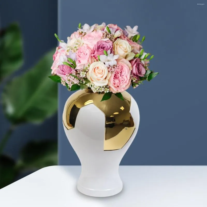 Opslagflessen gember jar verzamelbare luxe porselein modern met dekselbloemvaas voor bloemen arrangement huis woonkamer feest