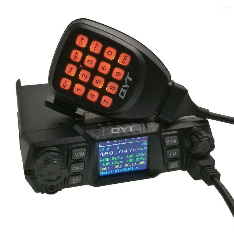 Walkie Talkie QYT KT-780 Plus UHF 400-480MHz 75W KT-780PLUS QUAD Display Car Mobile Radio Station Amatör Communciator