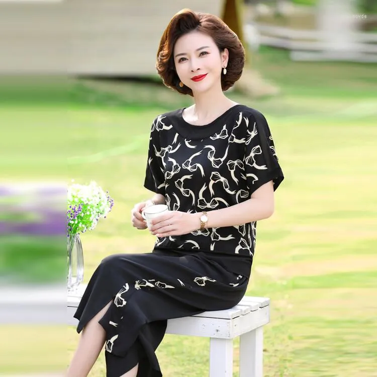 Printed top summer trousers