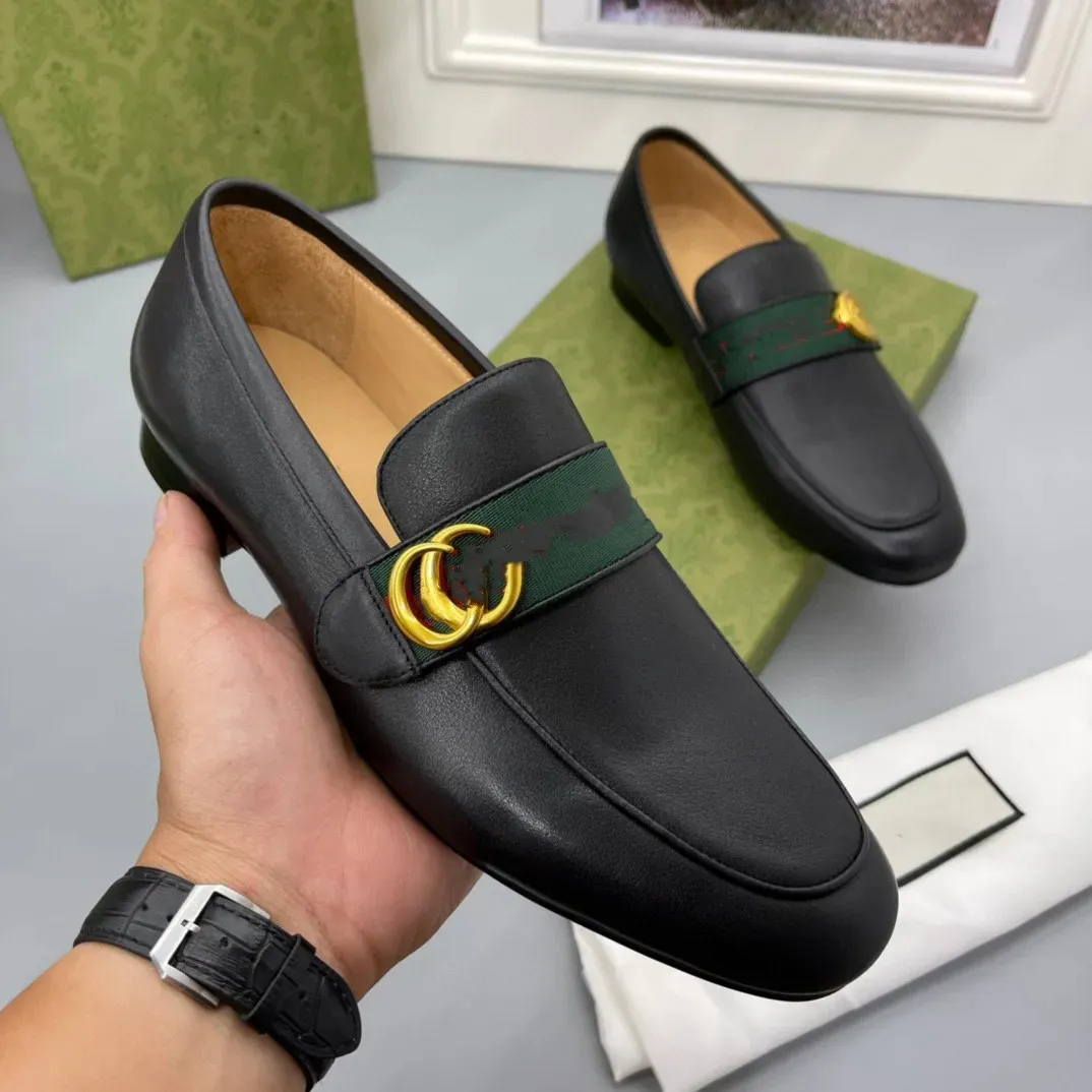mens designer dress shoes wholesale Italian Style Men's Leather Loafers Pointed Toe Dress Shoes