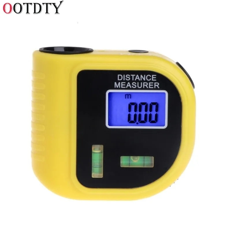 Bandåtgärder OOTDTY CP-3010 18M Mini Ultraljud Digital Tape Mät Laserområde Finder avstånd Mätare Laserpekare RangeFinder Nivå Tool 230516