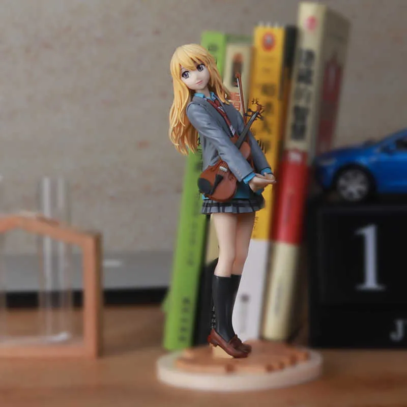 Akcja figurki do zabawy Aniplex kwiecień to twoje kłamstwo Miyakuen Kaori skrzypek Do ozdoby Model kwadratowy element otaczający lalki T230516