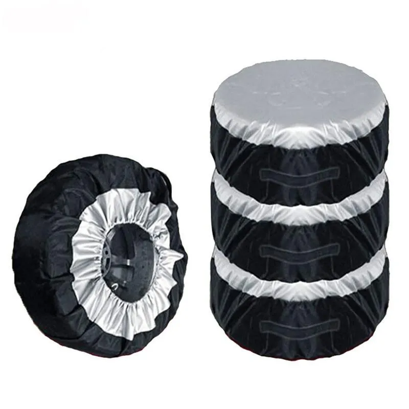 CARRO DE PULHADO DE CARRO 1PCS Capa de pneu Sacos de armazenamento sobressalente carregam tocas de proteção de poliéster