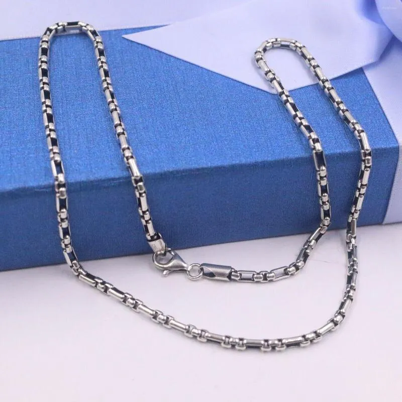 Chains Solid 925 Sterling Silver Necklace 2.8mm Round Box Link Chain 20" L