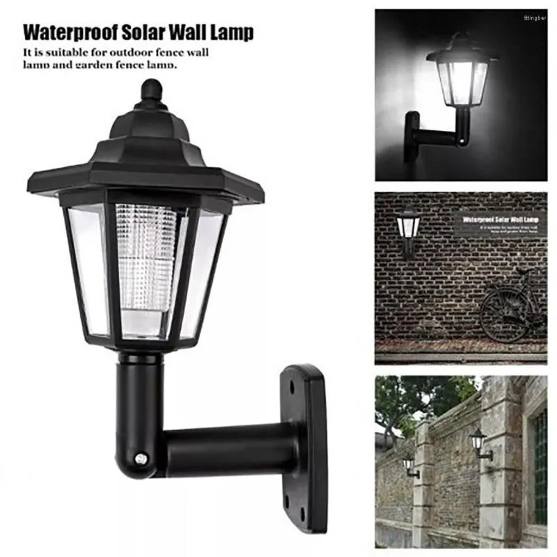 Garden Decorations 1Pc Solar Power LED Path Way Wall Landscape Mount Fence Outdoor Lamp Light Water Resistant