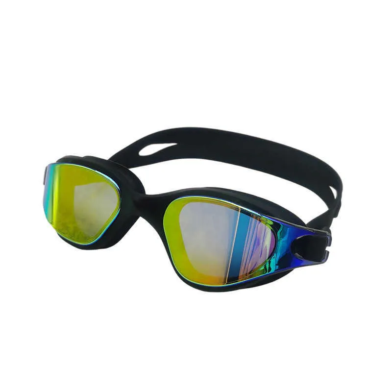 lunettes Lunettes de natation électrolytiques pour adultes Sile intégré Grand cadre Grand champ de vision Lunettes de natation UV Anti Type Lunettes P230516