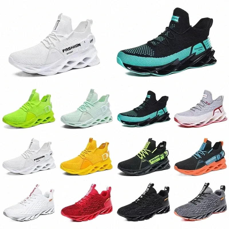 Laufschuhe für Männer Atmungsaktive Trainer General Cargo Schwarz Himmelblau Teal Grün Tour Gelb Herren Mode Sport Turnschuhe Free Forty-Six T8Ae #