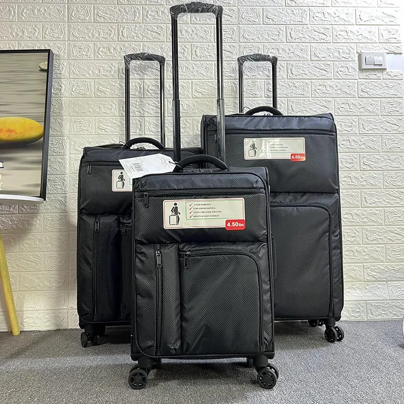 Valises japon Ultra-léger voyage bagages muet Oxford marque tige boîte 20/26/30 pouces valise grande capacité vérifié chariot