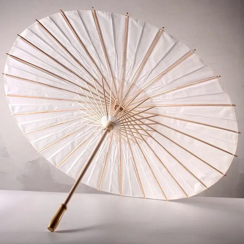 Ślub ślubny parasole białe papier parasole kosmetyczne Chińskie mini rzemieślnicze parasol 60pcs
