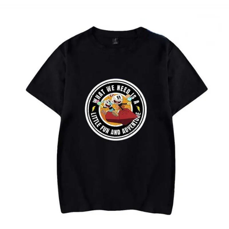 T-shirts pour hommes Enfants Cuphead Cartoon Print Funny T Shirt Femmes Hommes Garçons et Filles Confortable Tops À Manches Courtes Enfants Vêtements Décontractés P230516