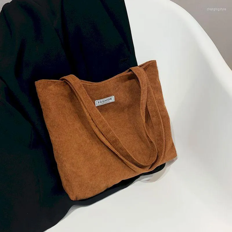 Marsupi Foufurieux Coreano Carino Velluto a Coste Piccolo Shopper Tote Bag Donna Femminile Ragazze Mini Borse Pranzo Shopping Panno Mano Pouch