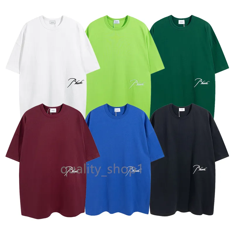 Camiseta masculina verão moda camisas bordado rua manga t tecido de alta qualidade casal algodão topos