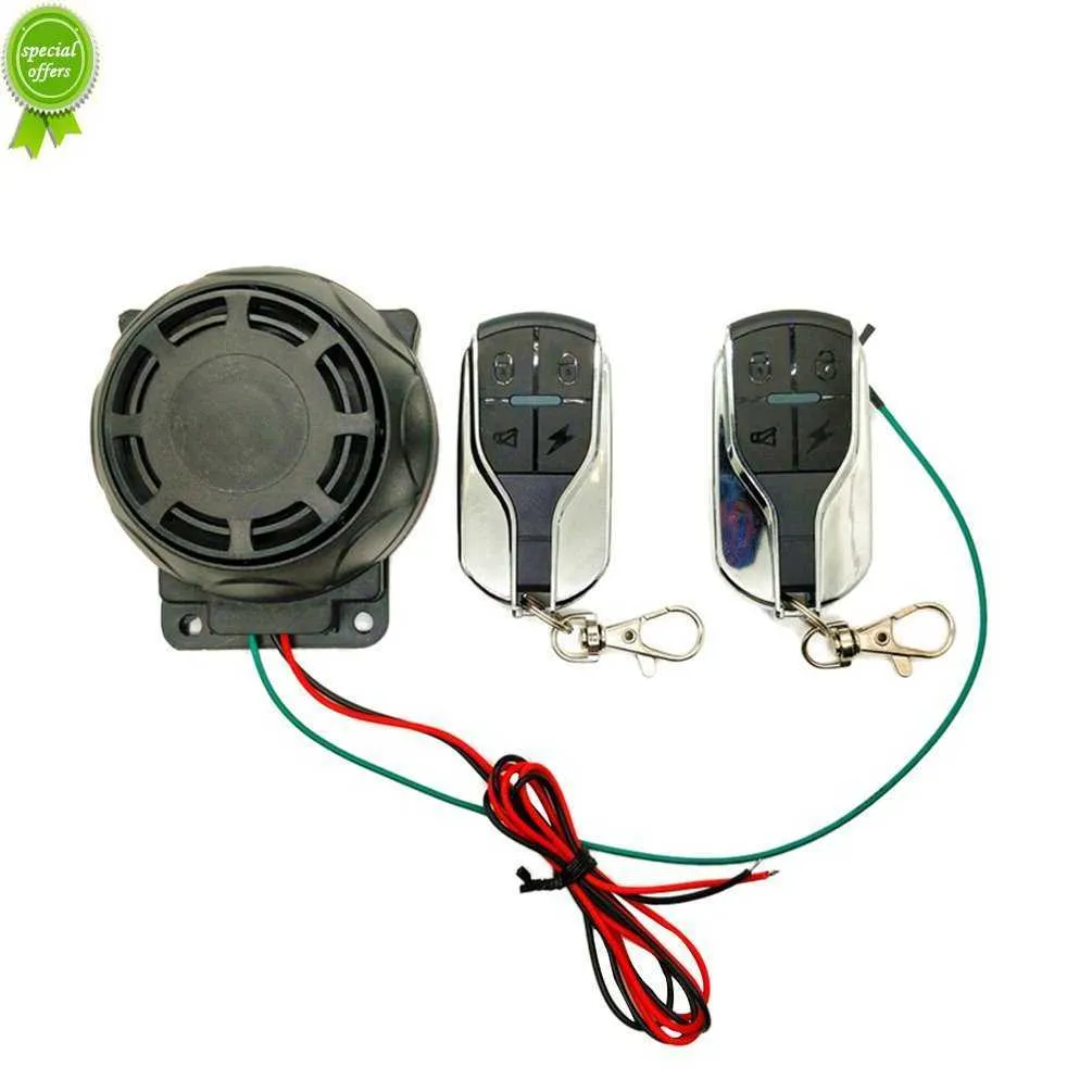 Nuevo 2 sistema de seguridad de alarma de motocicleta de Control remoto protección antirrobo de motocicleta bicicleta Moto Scooter sistema de alarma de motocicleta