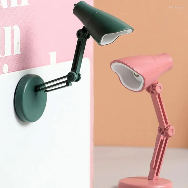 Bordslampor Mini Reading Lamp Eye Protection Multicolor Portable Night Light For Travel Bedroom Clip-On Flexible LED Book Lights