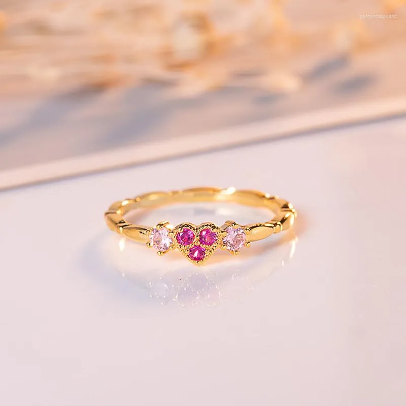 Cluster-Ringe 14 K Gold Schmuck Rubin Ring für Frauen Bague oder Jaune Anillos De Red Edelstein Hochzeit 14 K Bizuteria Anel