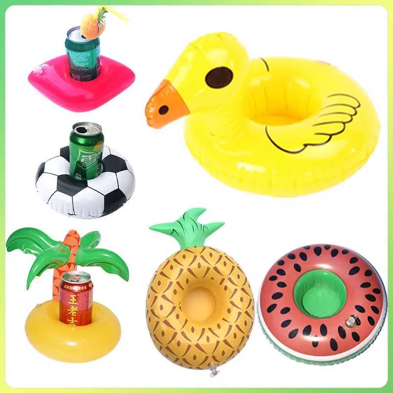Inflatable Floats Tubes Water Coasters Floating Mini table Cup Holder Pool Drink Stand Boating Circle Floatation Devices Pool Floats Accessories P230516
