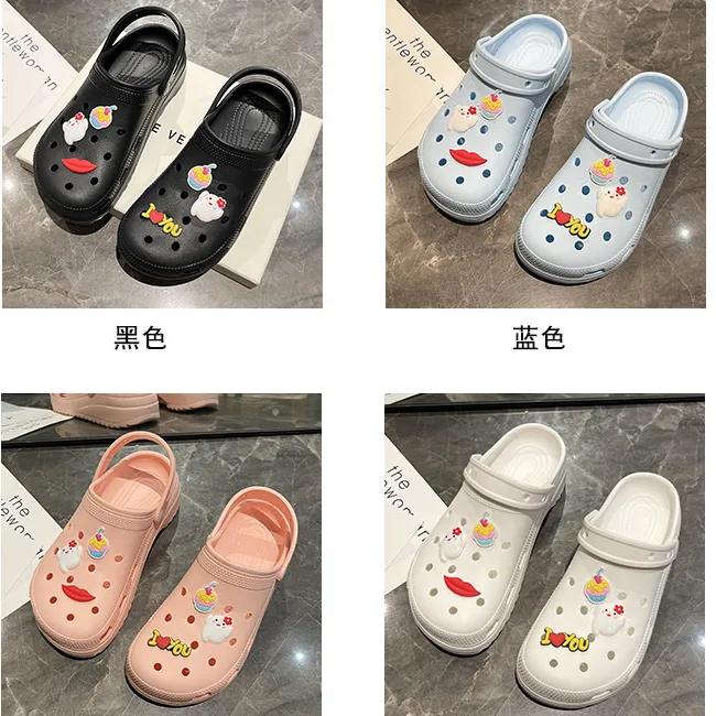 Womens sandals new style stepping on feeling non-slip fashion hole shoes nurse platform casual toe sandals womens HA2217-5-19