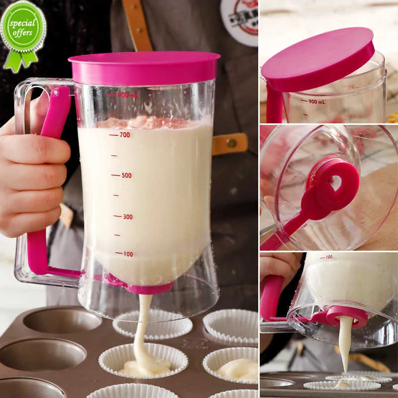 DIY Cake Dough Batter Dispenser Bakgereedschap Cupcake Funnel Batter Dispenser Valve Maatschappij Keukengereedschap Accessoires Nieuw