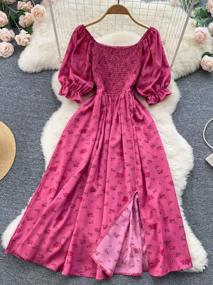 romantic dresses casual GothDark Womens Floral Maxi Dress Sheer Mesh Bell Sleeve Tiered Ruffle  Gothic Romantic Casual Long Dresses Multicolor at Amazon Women's Clothing  store
