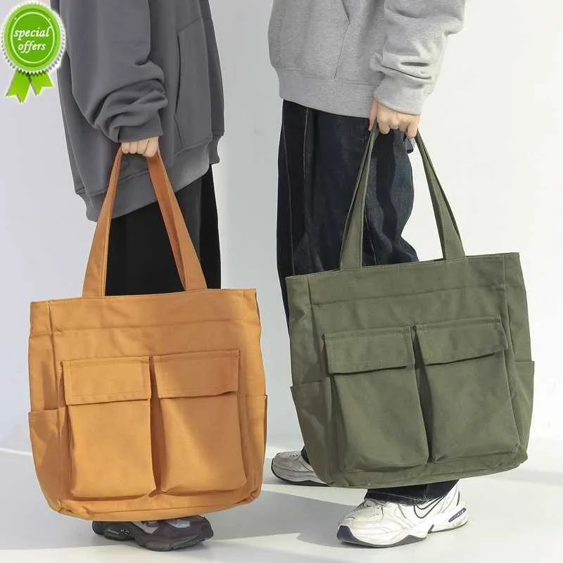 Sac en toile rétro grande capacité sac à main sac à bandoulière unique hommes et femmes sac de voyage décontracté stockage portable