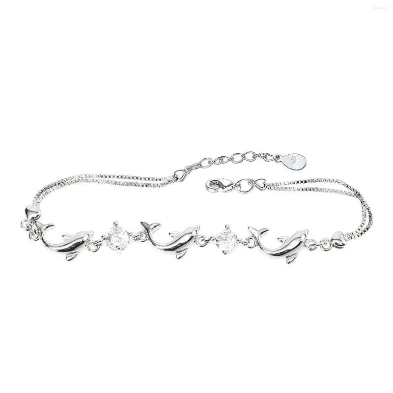 Charmarmband Dolphin Crystal Armband Gift Jewelry Anklet Justerbar Hawaiian gåvor Girl