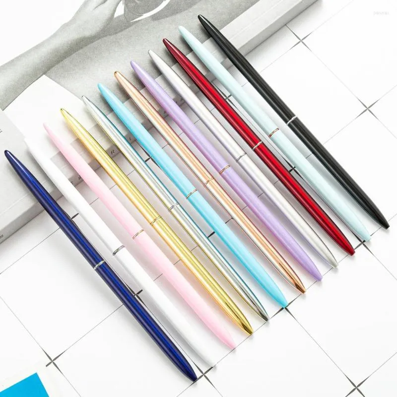 Luxury Quality Business Office School Stationery Metal Ballpoint Pen Rose Gold Custom Logo Name Black Blue Ink