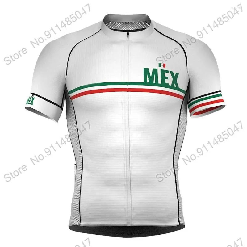 Racing Jackets Cycling Jersey 2023 Maillot Mexico Team Summer Short Sleeve Men Clothing Road Bike Shirt Bicycle Tops MTB Wear Uniform