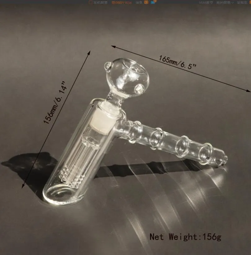 Räucherpfeife, hammerförmiger Ast, kleiner Räuchertopf aus Filterglas, kleine Räucherpfeifen aus Glas Mini Burn Dhfyc