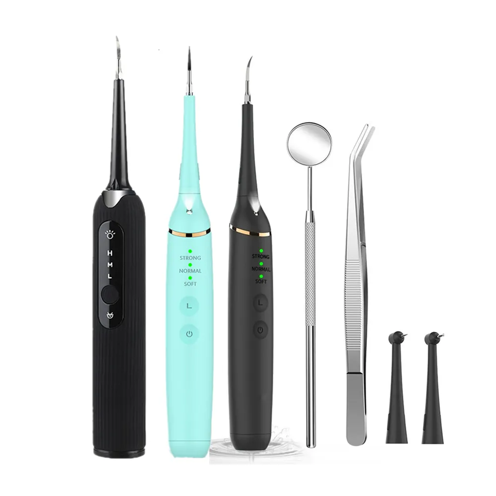 Andra munhygien högfrekventa vibration Tandtänder renare Tartar Scraper Calculus Stains Remover Tandblekning Oral irrigator munspegel 230516