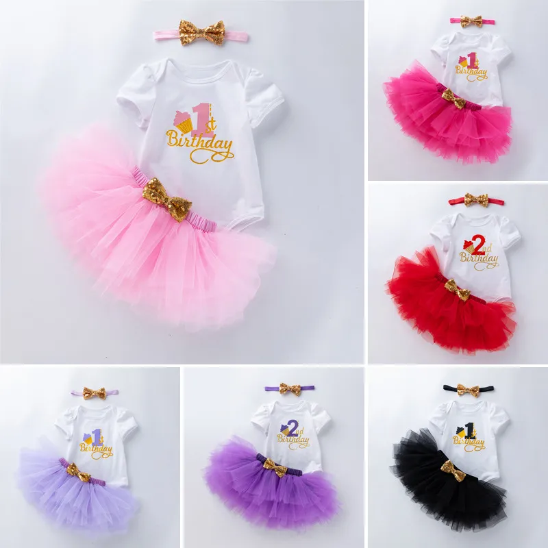 Baby kostym sommarflickans födelsedagsklänning khaki prinsessa klänning barnkläder 1: a födelsedagskläder tutu kjolar