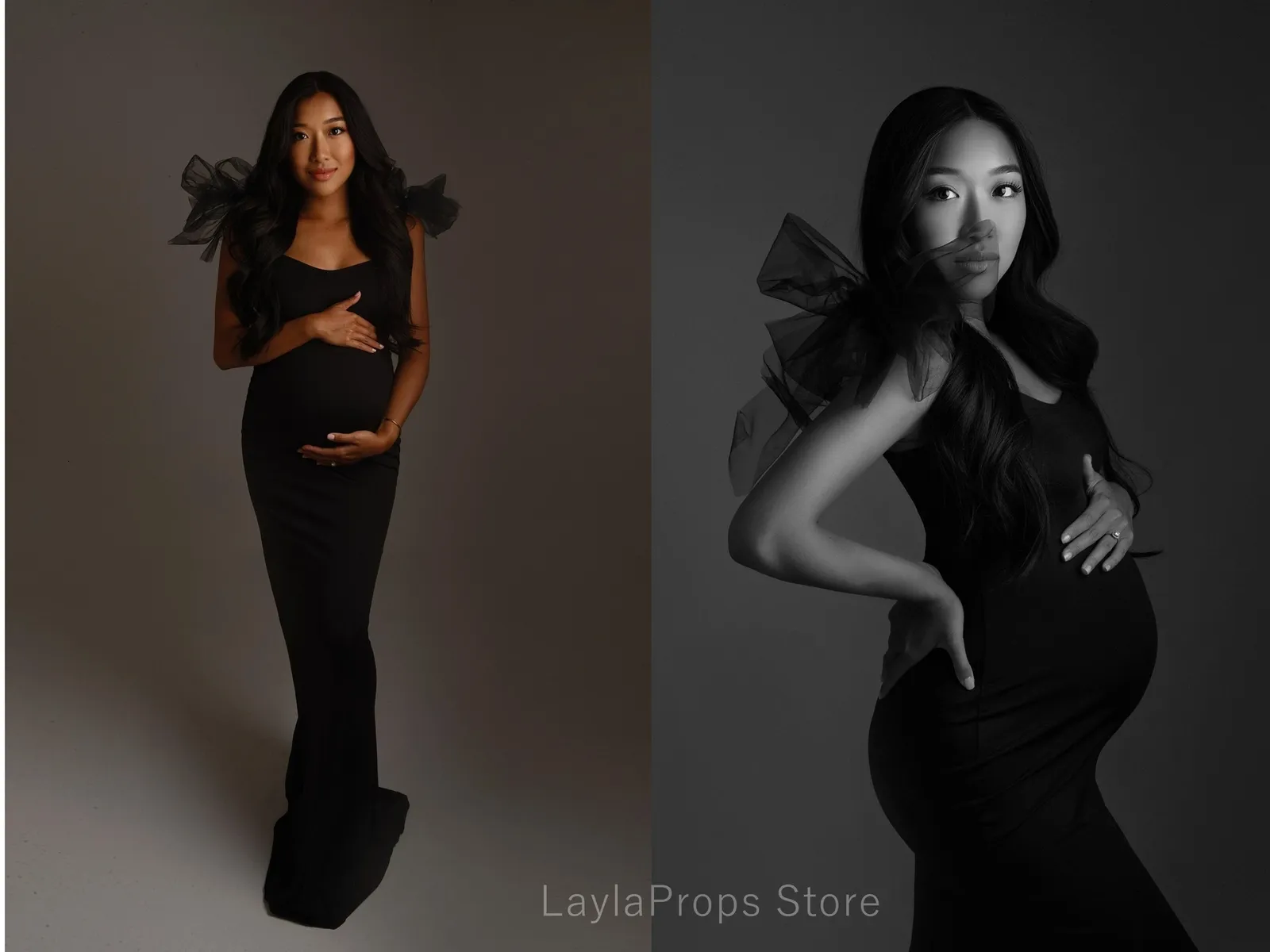 Short black maternity dress on sale