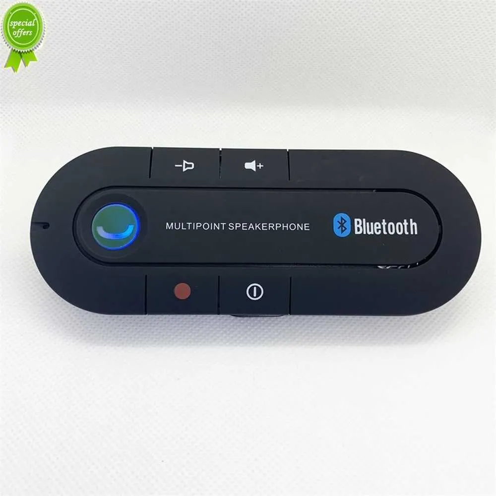 新しいポータブルスピーカーフォンワイヤレスBluetooth互換ハンドフリーカーキットmp3音楽プレーヤーUSBパワーオーディオレシーバーサンバイザークリップ