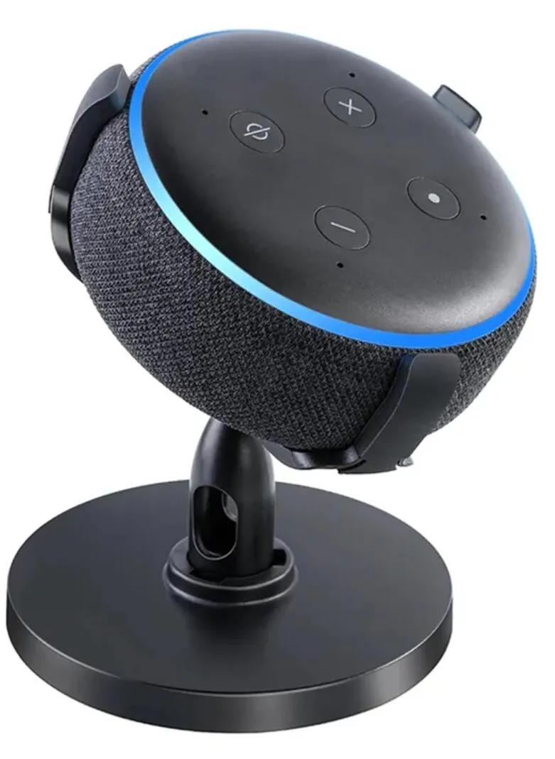 360 حامل طاولة قابل للتعديل لـ Amazon Echo Dot 3rd Desktop Stand Dot3 Bracket Dot 3 RD Generation Mount Mount