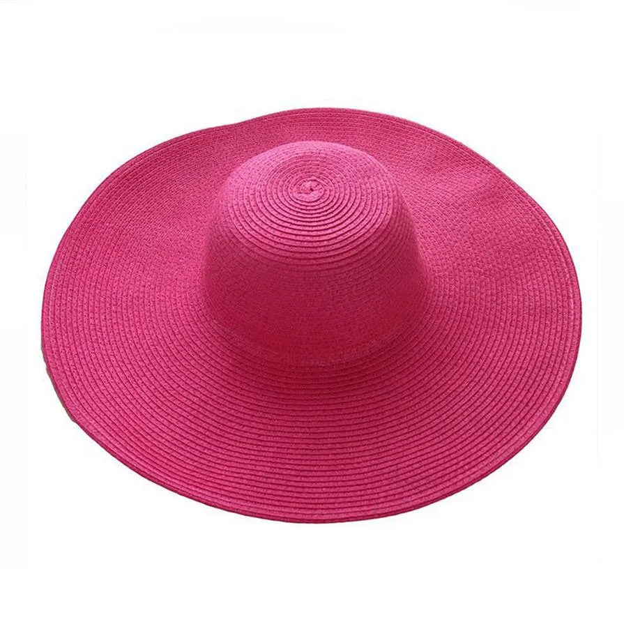 Dames zomer grote stro hoed opvouwbare pet zon hoeden gscm035 mode accessoires zonneschadden caps wide brim239x