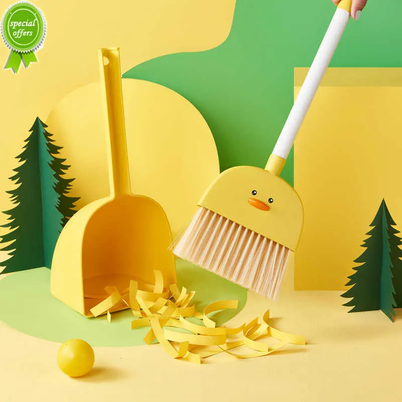 Cartoon mini dustpan broom combination kindergarten toys baby learning to sweep the floor play house children broom