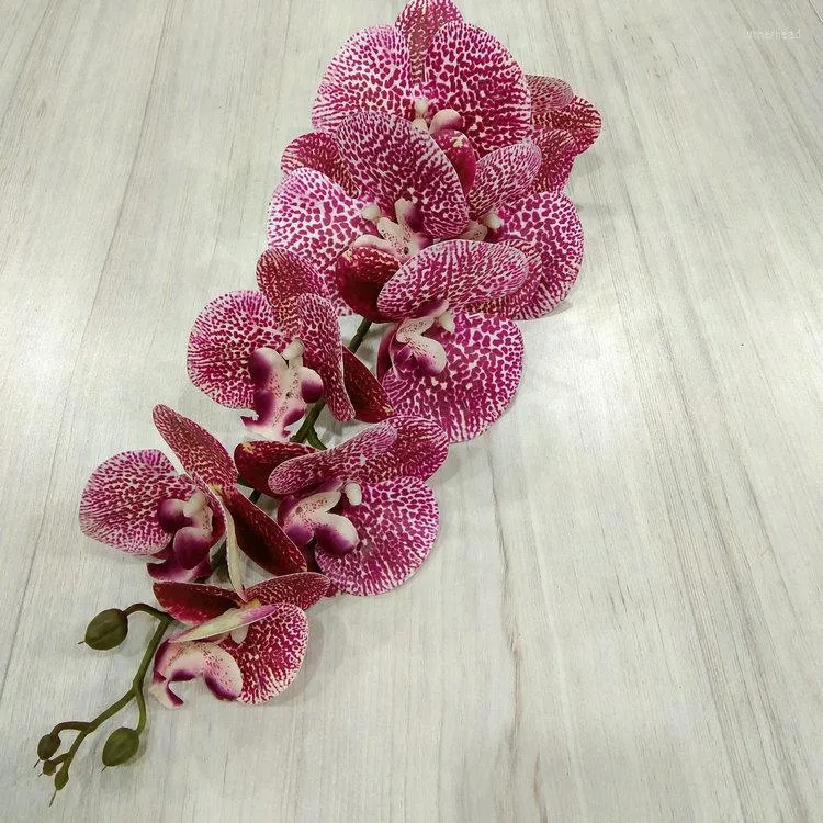 Decorative Flowers Artificial Flower Fake 3D Printing Phalaenopsis Art Arrangement Wedding Decoration 10 Pieces