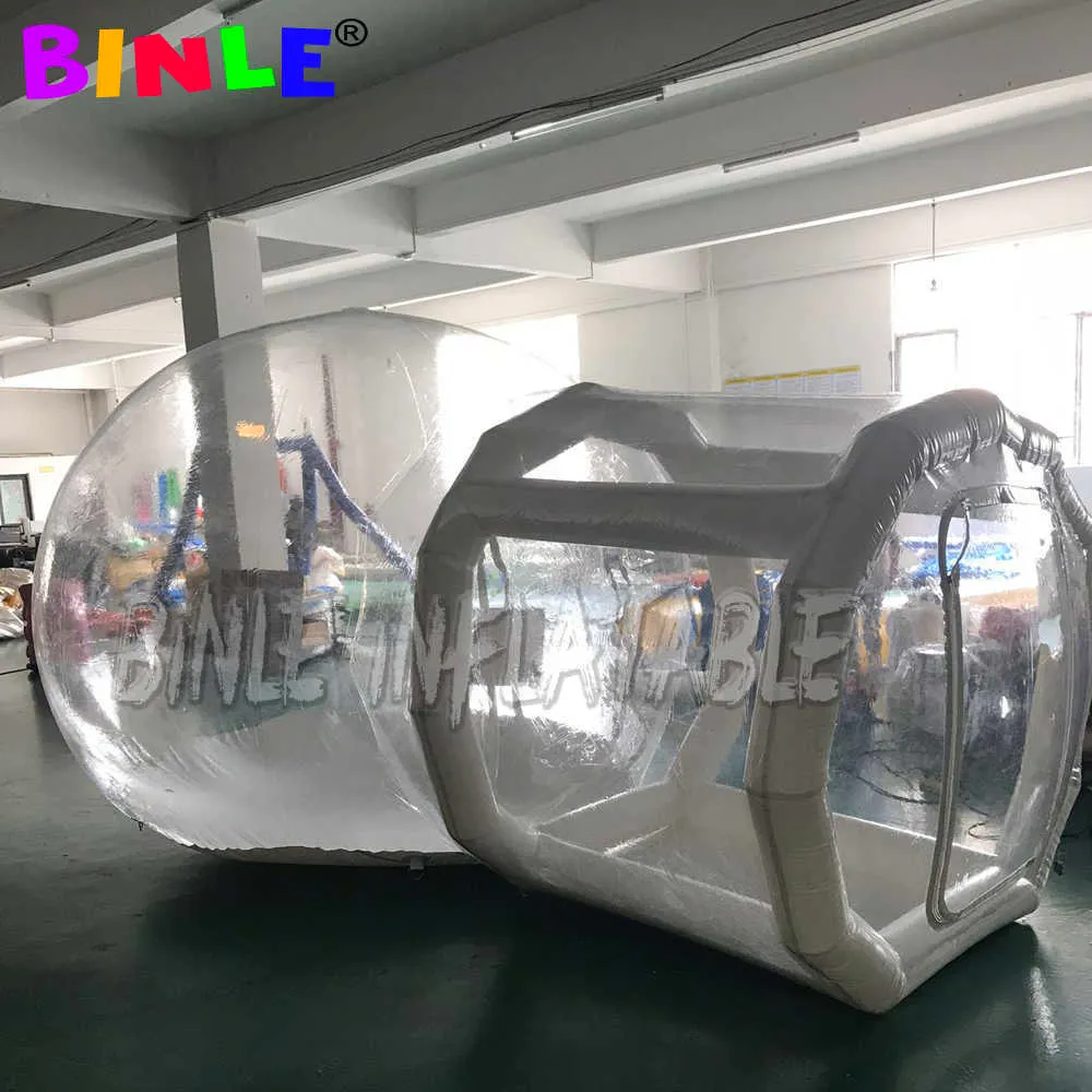 1airtight 채널 PVC Igloo 캠핑 텐트/버블 하우스가있는 낭만적 인 투명 돔 풍선 거품 텐트