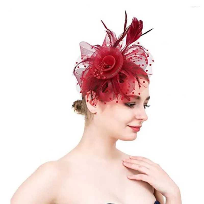Kopfbedeckungen, schöner Party-Kopfhut, einfarbig, durchsichtig, Vintage-Abschlussball-Dekor, rutschfester Fascinator, Hochzeits-Kopfbedeckung