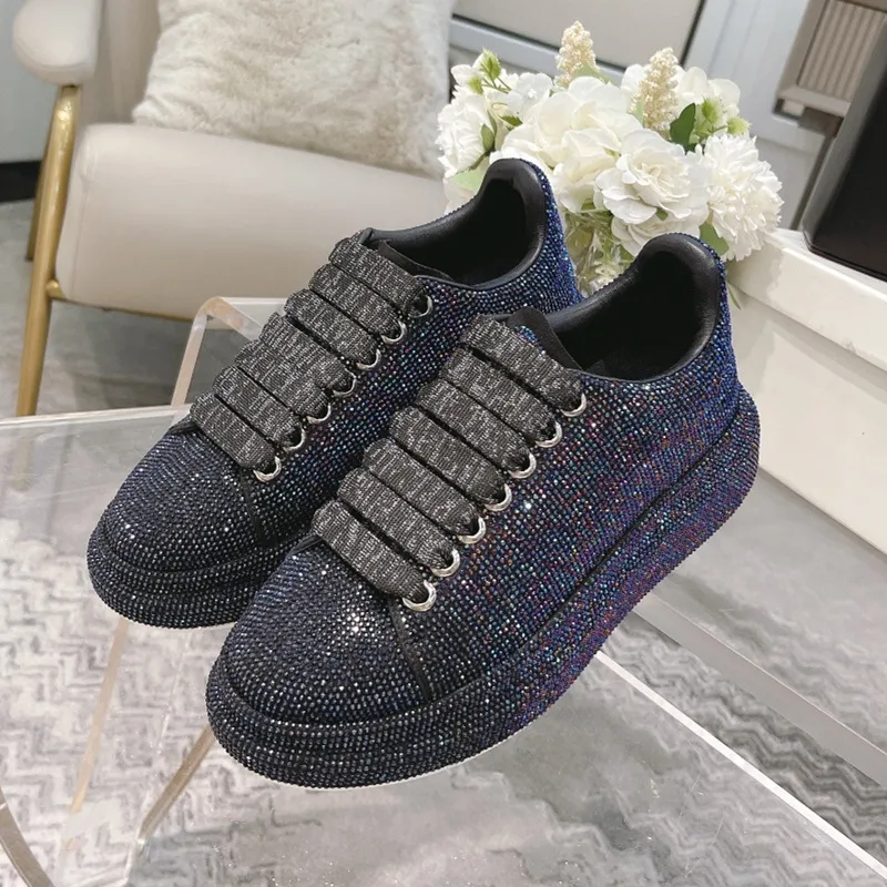 2023 Dames Pailletten Brede Sneakers Sport Casual Schoenen Rubber