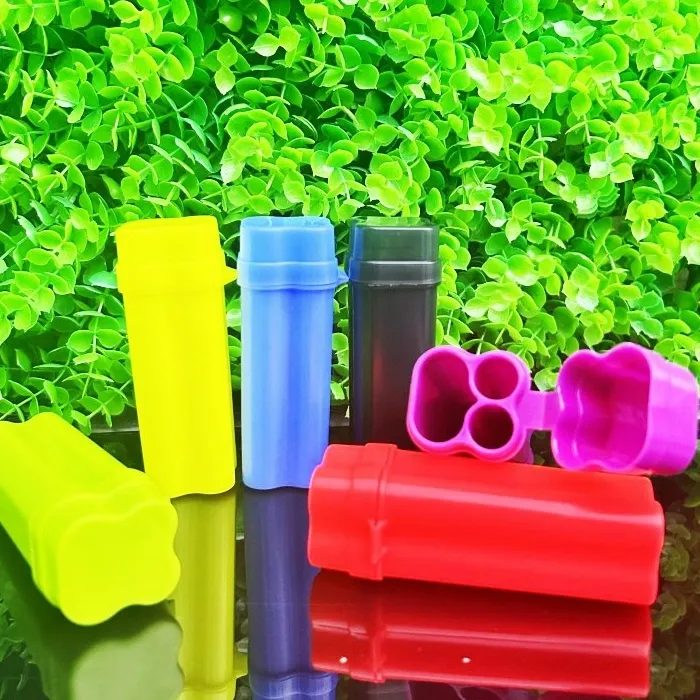 Coloré En Plastique Double Joint Titulaire Allume-cigare Stash Case Portable Boîte De Rangement Multifonctionnelle Herbe Sèche Tabac Preroll Rolling Cigar Container DHL