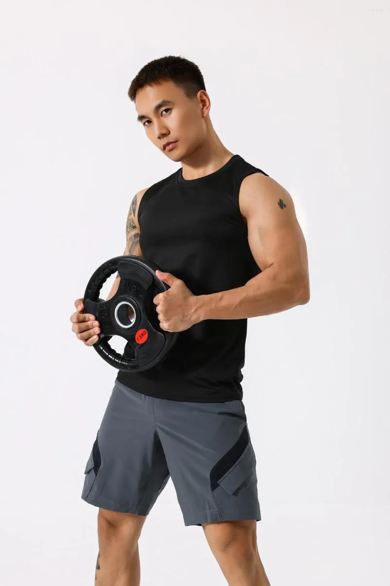 Herrtankstoppar Sommarens gym Fashion Leisure Top Men fitness ärmlös skjorta träning smal väst basket tåg kläder 2023