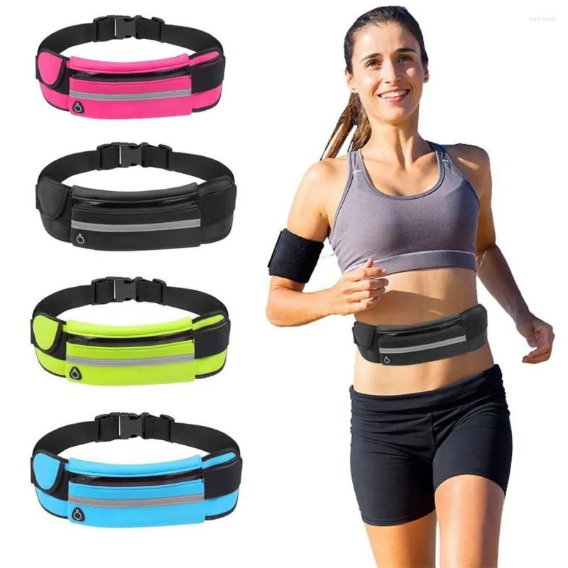 Belts 1pc Sports Bags Men Women Outdoor Stretch Belt Pockets Mobile Phone Bag Cycling Running Fitness Jogging Waist Pocket