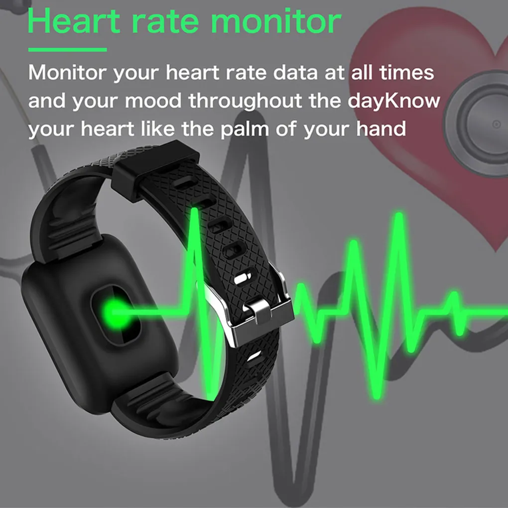 Waterproof 116 Plus Id116 Smartwatch With Heart Rate Blood