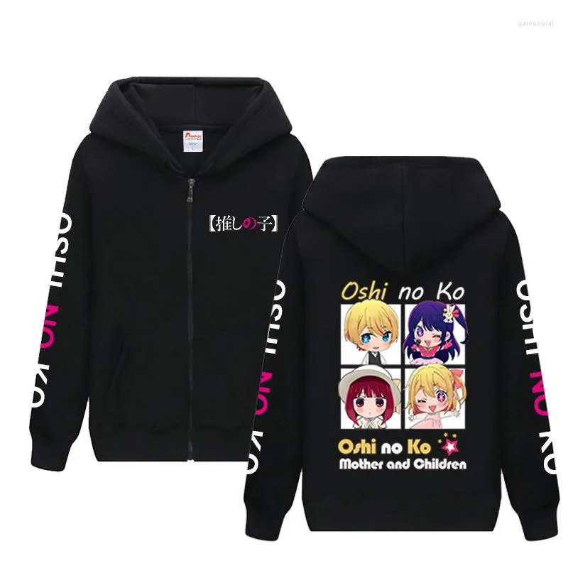 Herrtröjor anime oshi no ko zip up hoodie kvinnor män grafisk tröja y2k streetwear hip hop ai hoshino cosplay dragkedja huvjacka